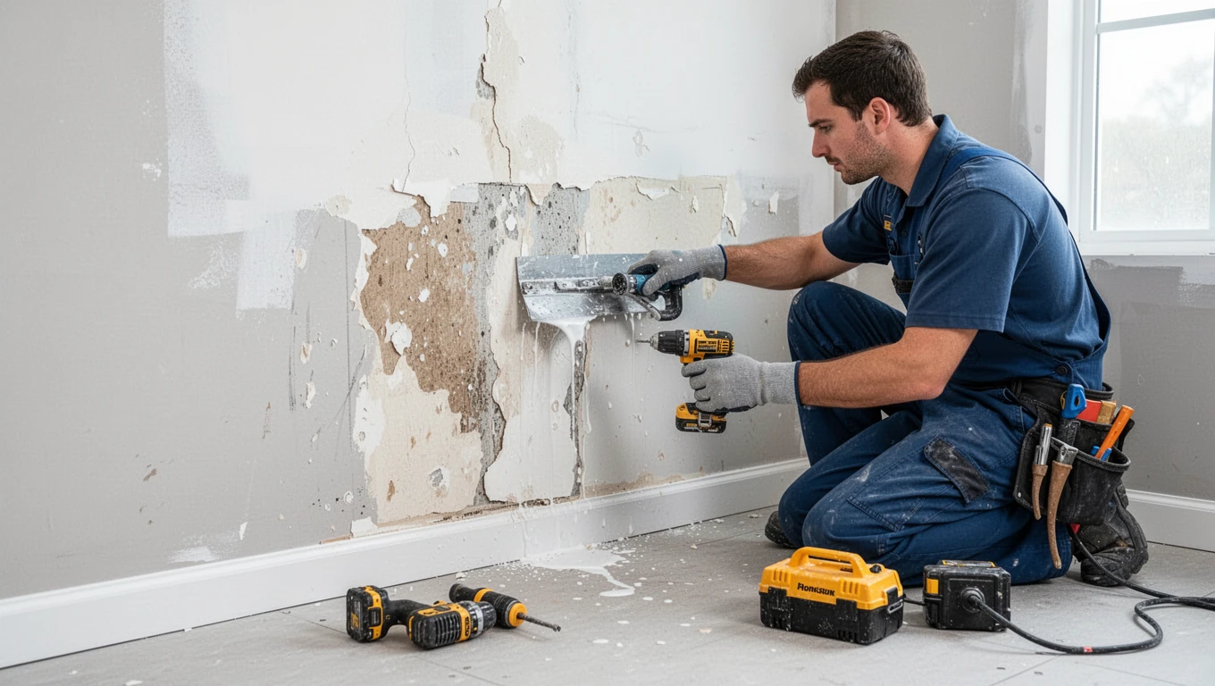 Wall Water Damage Repair