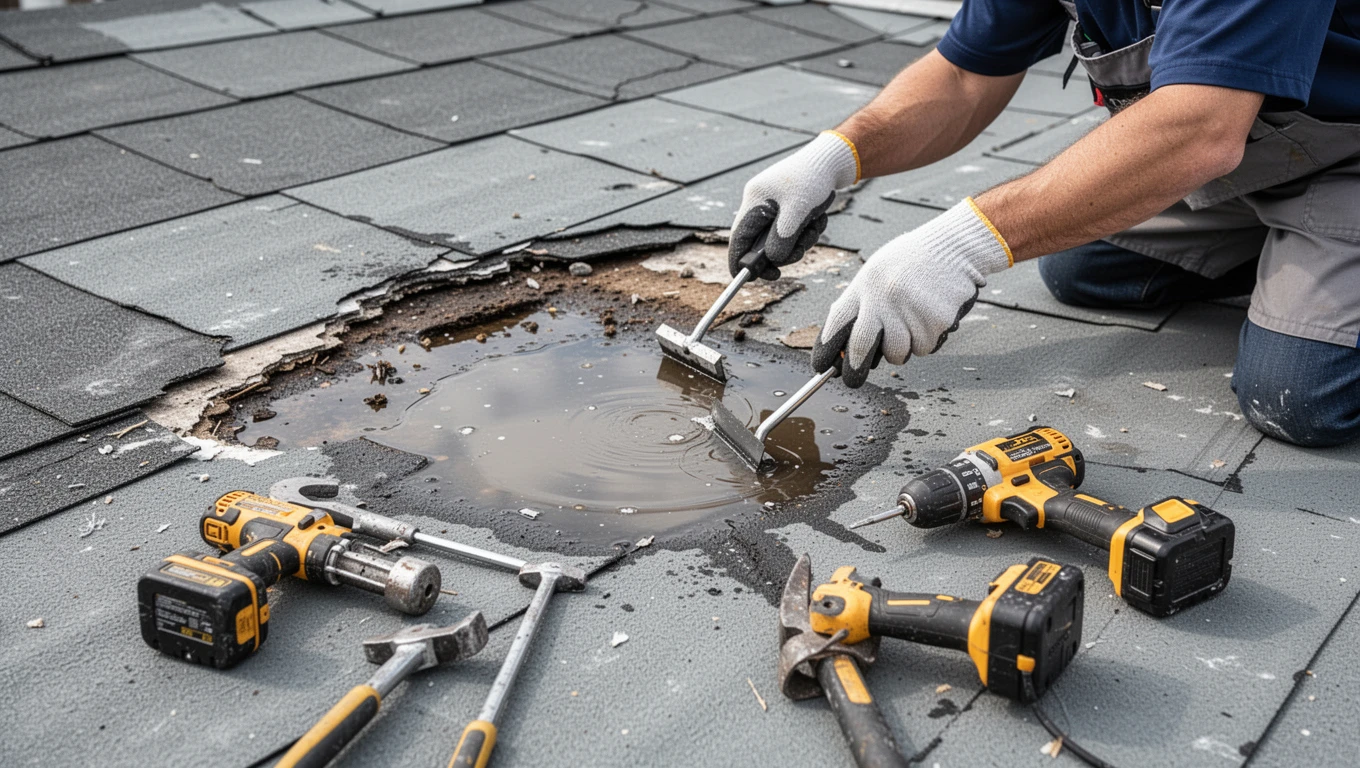 Roof Leak Water Damage Repair
