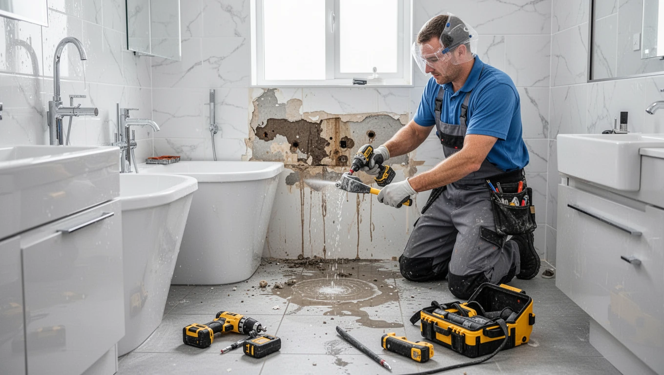 Bathroom Water Damage Repair
